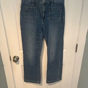 J. Crew Full Length Demi Boot size 30 patch pocket Jeans